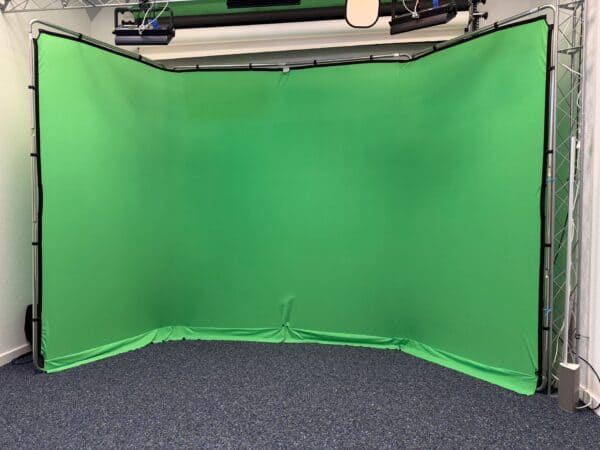 Greenscreen aufgebaut