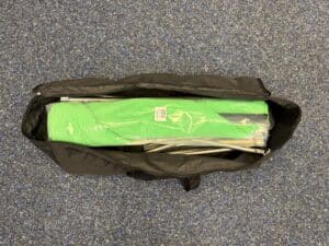 Greenscreen in der Transporttasche